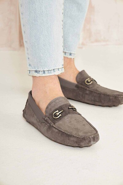 Pegia Genuine Suede Men's Buckle Loafer 500909