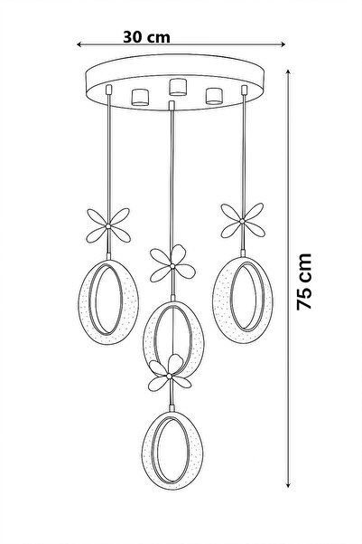 İstanbul Avize İstanbul Avize Zeus 4'lü Gold Kumandalı 3 Renk Ledli Modern Led Avize