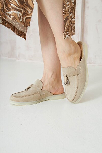 Pegia Genuine Suede Women's Buckle Slippers 700912