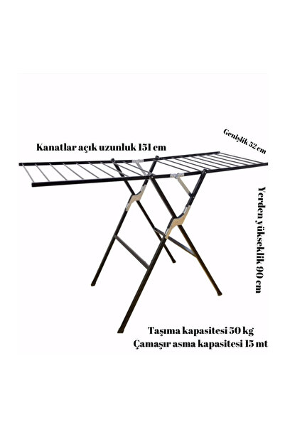 ESMİLA Maestro 20x20 Kalın Profil Çamaşır Kurutmalık Çamaşır Askısı  50 Kg Taşıma Kapasiteli 061224 Esmila