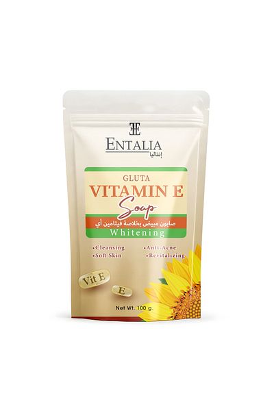 ENTALIA 2 pieces of Thai soap with vitamin E extract for cleansing delicate skin and anti-acne 100g