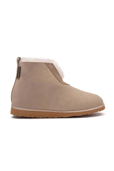 Pegia Γνήσιο Suede Unisex Panduf με Γούνα Εσωτερικά 191200