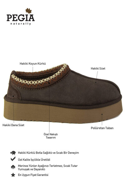 Pegia Kürklü Kadın Mini Bot 191140