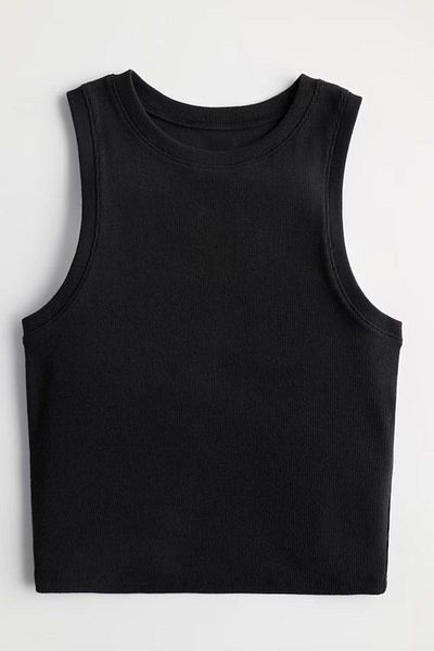 meyou bags Ribbed Halter Crop Body Tank Top