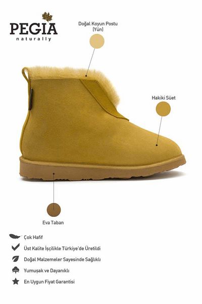 Pegia Γνήσιο Suede Fur Inside Unisex Panduf 191200