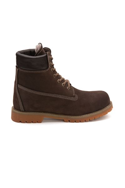Pegia Γνήσιες ανδρικές μπότες Nubuck με γούνα εσωτερικά 500950