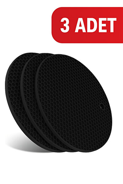 VİALEX VİALEX 3'lü Yuvarlak Silikon Nihale - Siyah