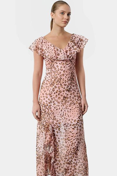 PayBuy Chiffon Maxi Dress Floral Pattern Lined Summer Short Sleeve Comfortable Cut Quality Craftsmanship