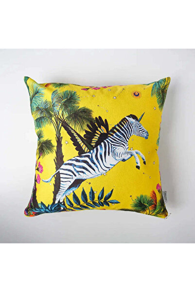 VİTELLİ Wonderland Sarı Zebra Dekoratif Yastık