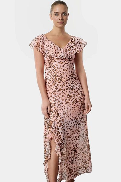 PayBuy Chiffon Maxi Dress Floral Pattern Lined Summer Short Sleeve Comfortable Cut Quality Craftsmanship