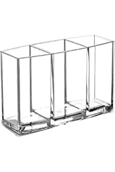 SMARTPOINTS Clear Makeup Brush Organizer, Acrylic Cosmetics Brushes Storage Holders, Cute Pen and Pencil Holder