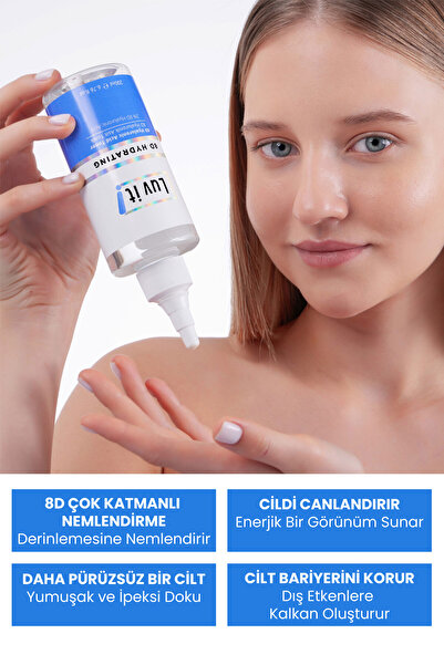 Luv it! 8d Yoğun Nemlendirici Hyaluronik Asit Tonik 200 ml - Derinlemesine Cilt Bakımı Ve Nem Desteği