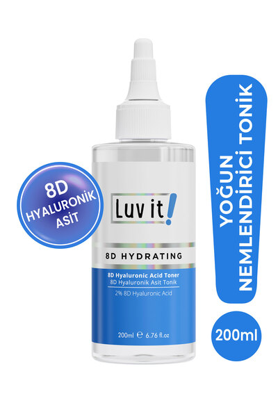 Luv it! 8d Yoğun Nemlendirici Hyaluronik Asit Tonik 200 ml - Derinlemesine Cilt Bakımı Ve Nem Desteği