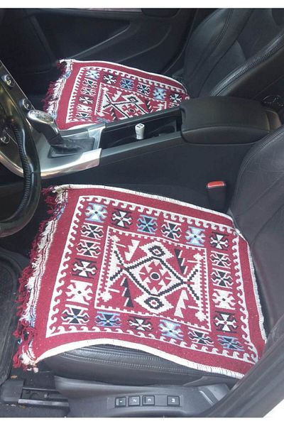 Efe Car Seat Cover (Double Sided) Washable Car Carpet (Claret Red)