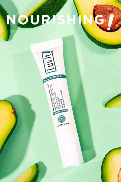 Luv it! Avocado Intensive Moisturizing, Anti-Under-Eye Dark Circles and Puffiness Eye Contour Cream 15ml