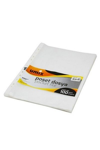 Umix 10 Pack A4 Perforated Bag File 100x10 Pack