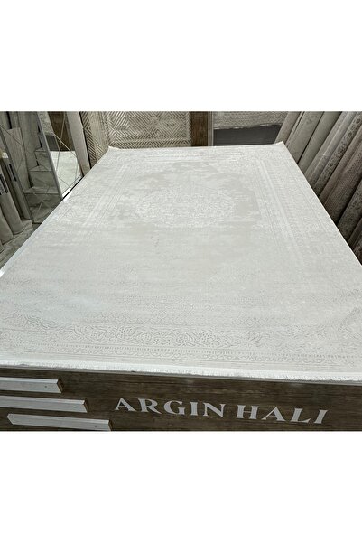 Alyans İnce Bambu Yazlık Beyaz Halı / Leke Tutmaz Argın Halı