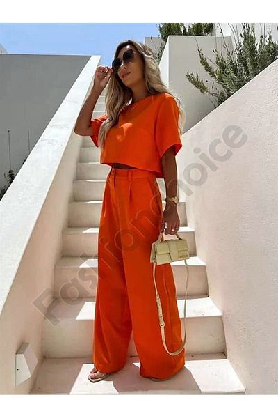 GAMZE ALPTEKİN Palazzo Pants T-Shirt Set