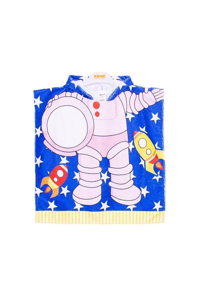 Kidaxi Astronaut Patterned Poncho 2-4-6 Years