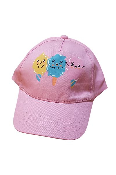 Kitti Baby Girl 1-3 Years Old Summer Brimmed Dodurma Patterned Cotton Hat 48 Cm