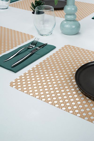 La Casa Art 6-Piece Hazeran Patterned Supla Runner - 45X30 Cm, American Service, Home Tableware Decoration