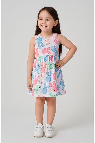 MAXI DRY Patterned Summer Strappy Girl's Dress