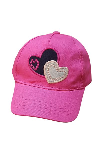 Kitti Baby Girl 1-3 Years Old Summer Brim Heart Figured Cotton Hat 48 Cm