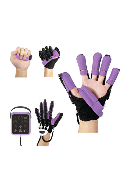 Genel Markalar İnme Ve Hemipleji Için Rehabilitasyon Robot Eldiveni – Sol El Parmak Egzersiz Cihazı - Beden S