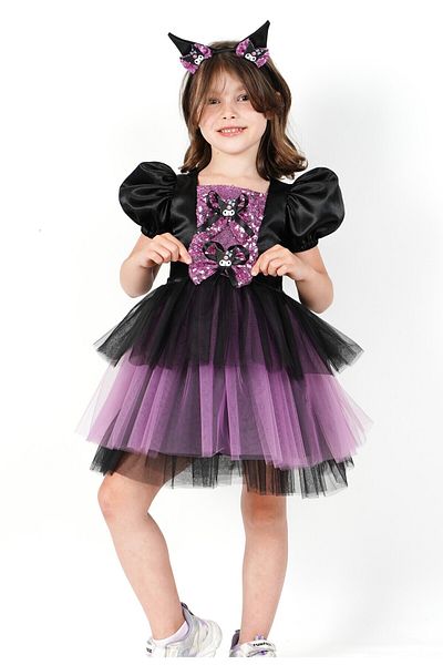 BOZTAŞ BEBE Kuromi̇ Birthday Clothes & Gown Dress & Kuromi̇ Costume