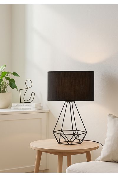 HOMİNG Vienna Black Lampshade - Metal Cylinder Design Ayd-2973