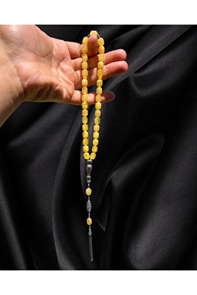 Erbab i Kehribar Sertifikalı Baltık Kehribar Tesbih - Gümüş Püskül Tasarım