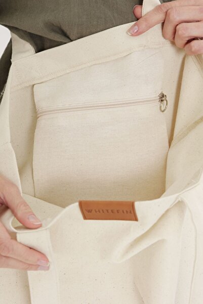 Whitefin Unisex Beach Bag Ecru