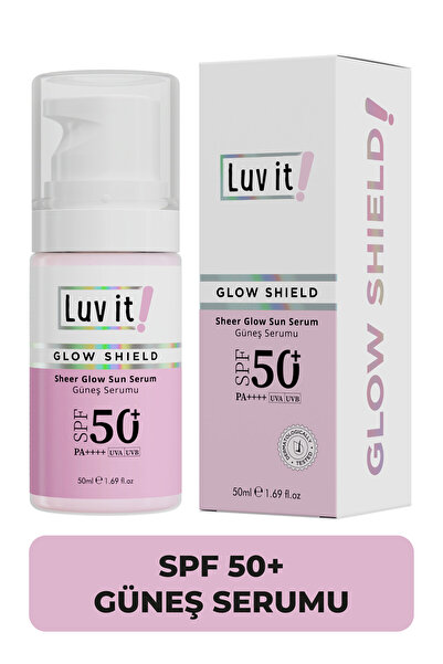Luv it! SPF 50+ Leke Karşıtı Güneş Serumu - Yüz ve Cilt Bakımı için Güneş Koruyuculu Serum 50 ml
