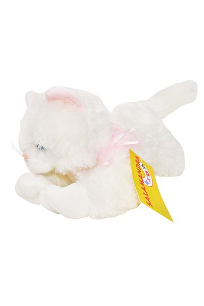 Salamandra White Meowing Plush Kitten, 35 Cm