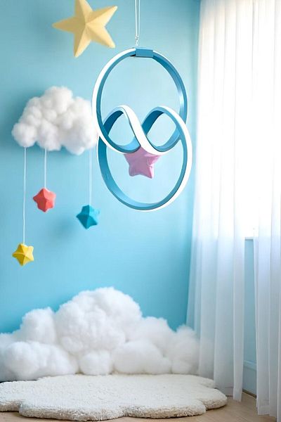 Ece Aydınlatma Orko Blue Case, White Led Light Living Room, Entrance, Kitchen, Children's Room Led Chandelier