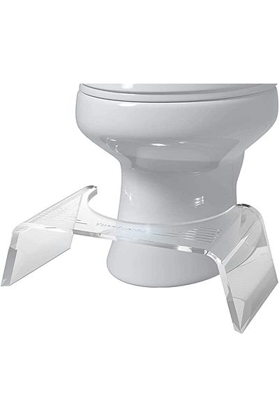 SMARTPOINTS Ghost Acrylic Toilet Stool, 7"