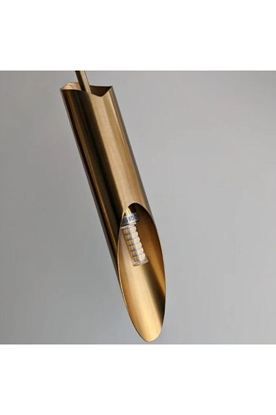 LUXXO Golden Tube Wall Lamp, 2xG9, Aluminum Body, Gold, 76x5x8 cm