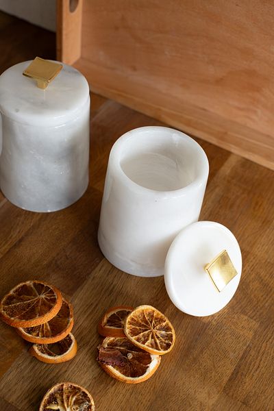 Akayev Marble White Hazel 3-Piece Spice Rack