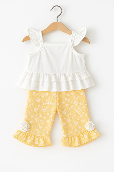 BABİDO Baby Girl Zero Sleeve Cotton 2 Piece Set