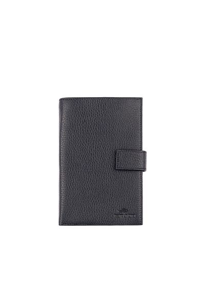 Cangurione Μακρύ ανδρικό πορτοφόλι με υφή Navy Blue από γνήσιο δέρμα με πολλές θήκες για κάρτες και θήκη για κέρματα με φερμουάρ
