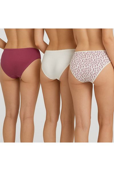 Pierre Cardin Magic Moss 2700 - Pachet economic de 3 chiloți de bază din bumbac imprimați și cu model