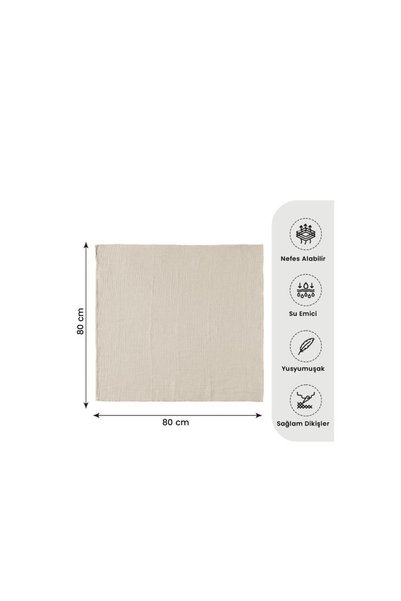 EIFIN Multi-Purpose Muslin Blanket & Coverlet 100% Cotton, Oeko-Tex Certified 80X80 cm