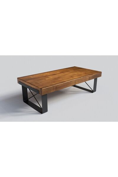 NT Concept Ntconcept Doi Lama X Ayak Doğal Ağaç Sehpa 75 Cm 140 Cm