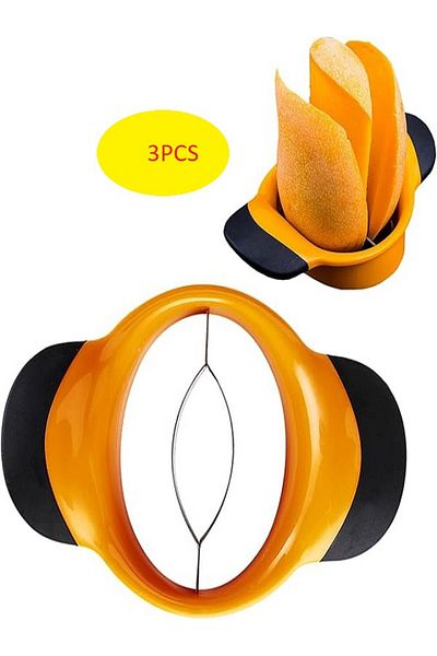 Generic Mango Slicer, Peeler, Slicer, Peeler, Pitta, with Stainless Steel Blade, Handle
