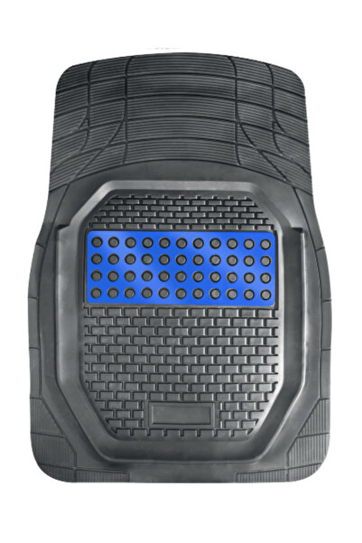 SAFİR 2012 Model Opel Corsa Için 3d Havuzlu Tip Universal Paspas - Mavi Kromajlı