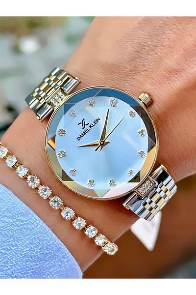 Daniel Klein Stainless Steel Cord Women's Wristwatch, 3ATM Waterproof+Bracelet