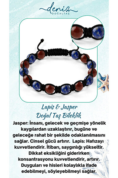 Deniz Doğal Taş Sertifikalı Lapis , Jasper Trabzon Spor Dogaltaş Bileklik