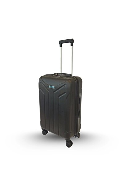 Vegmann Tartılı Scavel Siyah Büyük Boy Valiz