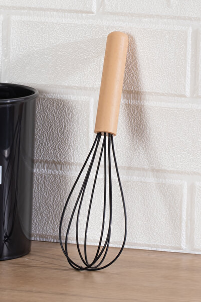 Porsima 3165 Bamboo Wooden Handle Silicone 11 Piece Serving Set Black