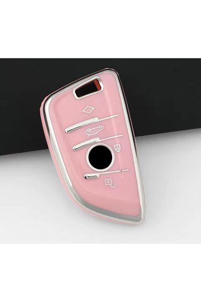 emii auto spare parts For Bmw F48 F48 F10 F20 F30 X1 X2 X3 X4 X5 X6 1 2 3 4 5 6 7 Compatible Key Case Cover Pink/Silver